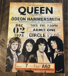 This is 8x10 and great for any Queen Fan.