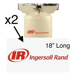 18” Red IR Ingersoll Rand Sticker Air Compressor Bobcat Decal Replacement. Set of 2 - red 18” decals