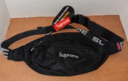 NWT SUPREME Black Waist Bag Cross Body Fanny Pack SS18.  Location 2