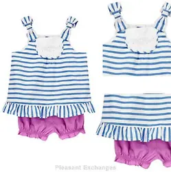 From Gymboree’s “ Hippos and Bows ” Line! Ruffle Striped Two-Piece Set. If an item is pre-owned, it is always...