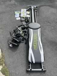 Please see all photos! Great condition, used! One plastic piece is broken that is the cap of the leg, it doesn’t...