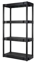 This Adult Black Plastic 4 Shelf Shelving Unit is a great solution for all your storage needs. This shelving unit is...