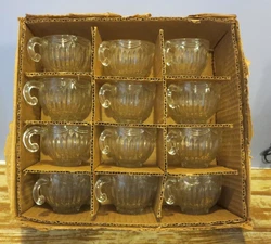 This auction is for a  Vintage Box of 12 Colony Royal Drape Pattern Punch Bowl Cups and Bag of Hooks. I do not know...