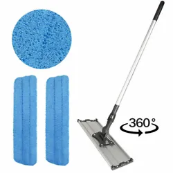 Bonus: One mop head, mop handle, 2 microfiber pads. 360° Swivel Mop Head: Flexible swivel joint, clean the crevices,...