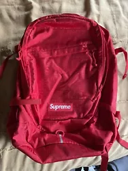 SUPREME Authentic Cordura Backpack - REDNew without tags3 zipper compartments Laptop opening insideShips within the US...