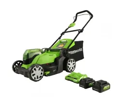 Power 100+ Tools with any Greenworks 24V Battery. Power Cordless. Deck Size: 17”. Powerfully easy. Simple to start...