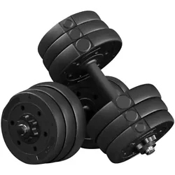 Safe & Durable: This adjustable dumbbell set is made of durable non-slip PVC material for a safe grip and long service...