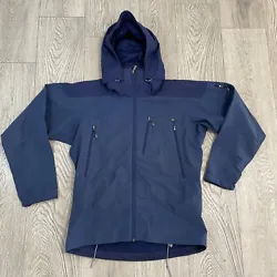 Patagonia Ski Jacket Mens S Blue Hooded Full Zip Nylon Mesh Waterproof Shell. Condition is Pre-owned. Shipped with USPS...