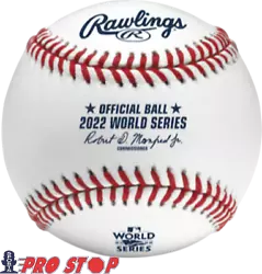 Official Rawlings 2022 World Series baseball. Houston Astros vs. Philadelphia Phillies. Baseballs are white, with NO...