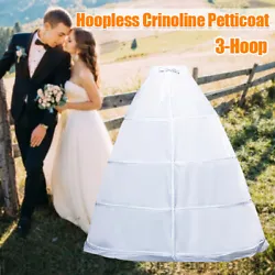 Occasion: Petticoat Crinoline for Wedding Dress Quinceanera gown, and other special occasion dress. 1x 3 Hoop Hoopless...