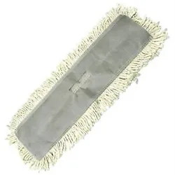 Cut End Dust Mop, 5 x 24-Inch Natural color, cut end, tie-less rough surface mop.    Universal surface dust mop  5 x...