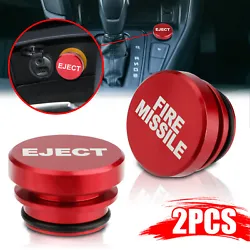 Color Red (EJECT +FIRE MISSILE). ✅ 2Pcs Car Cigarette Lighter Plug (EJECT + FIRE MISSILE). 💓【 Great Protection...