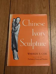 CHINESE IVORY SCULPTURE Warren E Cox 1946 Illustrated Coffee Table Book. Very good pre-owned condition. Tight binding....