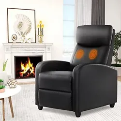 【 8 Modes Massage Recliner Sofa Chair】Designed with massage function modern recliner chair with 8 massage modes, 2...