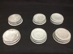 6 Vintage Zinc Mason Jar Lids Covers Antique Canning W/ White Glass Ball Atlas.