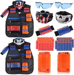 This Tactical Vest Kit fit for Nerf Guns, lets you carry along lots of extra ammo, maximize your firepower.1. 2 quick...