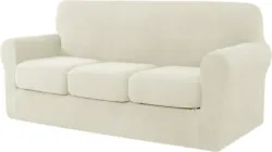 Upgrade and protect your sofa with this high-quality, machine-washable slipcover set. Designed for large sofas with 3...