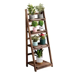 Easy to assemble. This ladder shelf is very easy to assemble, simply tighten the screws and adjustable feet in...