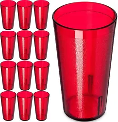 Carlisle Classic Restaurant Style Drinkware Tumblers Stackable Durable Quality 16 oz RED BPA Free. Durable –...