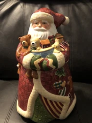 Certified International Susan Winget Santa Cookie Jar.