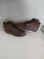 Red Wing Moc Toe Brown Boots Size US Mens 7.5 D USA BEATERS. Heavy wear They will need new vibram soles Sold as us.