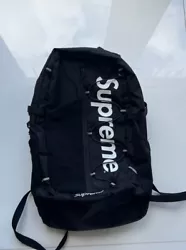 NEW SUPREME Backpack SS17 Black Box Logo Bag.