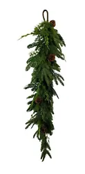 Enjoy this beautiful mixed evergreen 48 inch garland as an addition to your holiday decorations.  The soft 