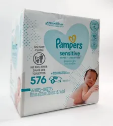Pampers Sensitive Baby Wipes, Unscented 8 Packs/72 Pack  Altogether- 576 wipes  PGC88529CT Condition is new.  Excluded...