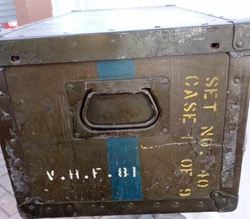 Beautiful original drab green paint. Piece sits flat and flush.