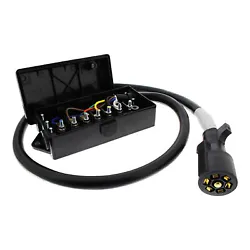 Use the ABN 7 Way Trailer Cord 7 Gang Weatherproof Box ROJ Plug Inline Trailer Cord to safely and securely wire your...