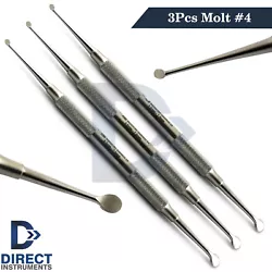 Double Ended Curette With 3.5mm and 7.5mm Spoon Shape Blade. Retractor & Mouth Gags. Dental Syringes. Dental Practices...