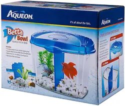 Half gallon betta aquarium includes divider for housing up to two betta per aquarium. Easy-open feeding door allows for...