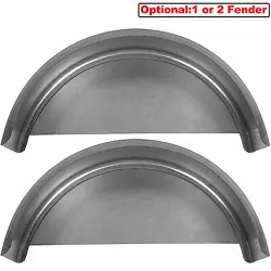 These fenders feature bare surface, ready to be painted, satisfy your personal demand. Protect the bare trailer body...