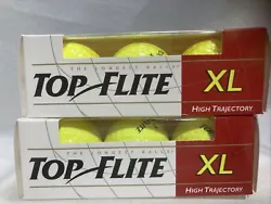 Top Flite XL High Trajectory High Visibility Yellow Golf Ball 2 boxes 3 per Pack New in Box