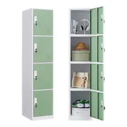 1x Locker Storage Cabinet. And the design of double lock on each door, which will double keep the safety and privacy....