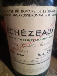ECHEZEAUX 1969 Domaine De La Romanée Conti.Étiquette complète, niveau mi- épaule, capsule entière.Conservation en...