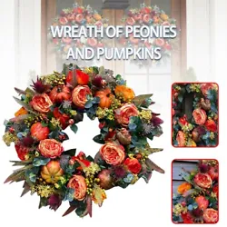 Peony pumpkin wreath is a classic front door decoration this fall! Autumn peonies and pumpkin wreaths are made of...