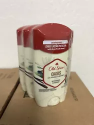 3 Pack New Old Spice Oasis With Vanilla Notes Antiperspirant & Deodorant 2.6 OZ.