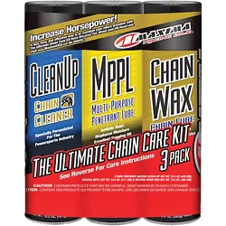 Maxima CleanUp. is an emulsion-type degreaser excellent for chains and sprockets that easily washes out with water....