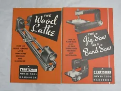 Two Craftsman Power Tool Handbooks. The Jig Saw And Bandsaw. (1950). * The Wood Lathe. (1949).