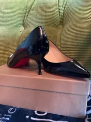 Pigalle Follies 55 Patent Black. Size 38.5. Heels 55mm / about 2
