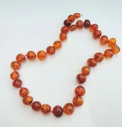 Baltic Amber Bead Necklace 18.50 Inches... 41.8 grams