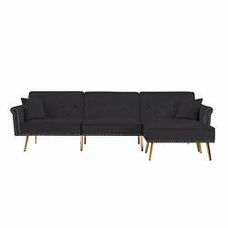 This sectional sofa bed is the best choice for your living room. Upholstery is made of 100% velvet, which is skin-soft...