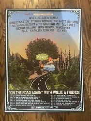 WILLIE NELSON & Friends 2021 OUTLAW MUSIC FESTIVAL TOUR POSTER:Chris Stapleton, Sturgill Simpson, The Avett Brothers,...