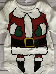 Adorable Christmas , Santa, 100% Cotton , Baby Gap NWT long sleeve, snap closure , infant body suit . Size 3-6 month ~...