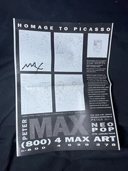 This is hand signed by the artist in black marker. This was signed by Peter Max during the Park West Gallery Boston,...