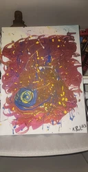 RARE original paintings on canvas signed Abstract 👌.
