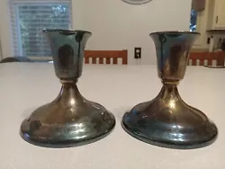 INTERNATIONAL SILVER CO. candle holders.