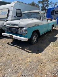 Original Two tone turquoise/white color from factory. Two owner California truck.