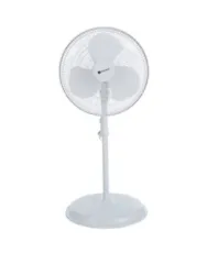 16 inch pedestal fan by Utilitech. 3 speed white oscillating fan.